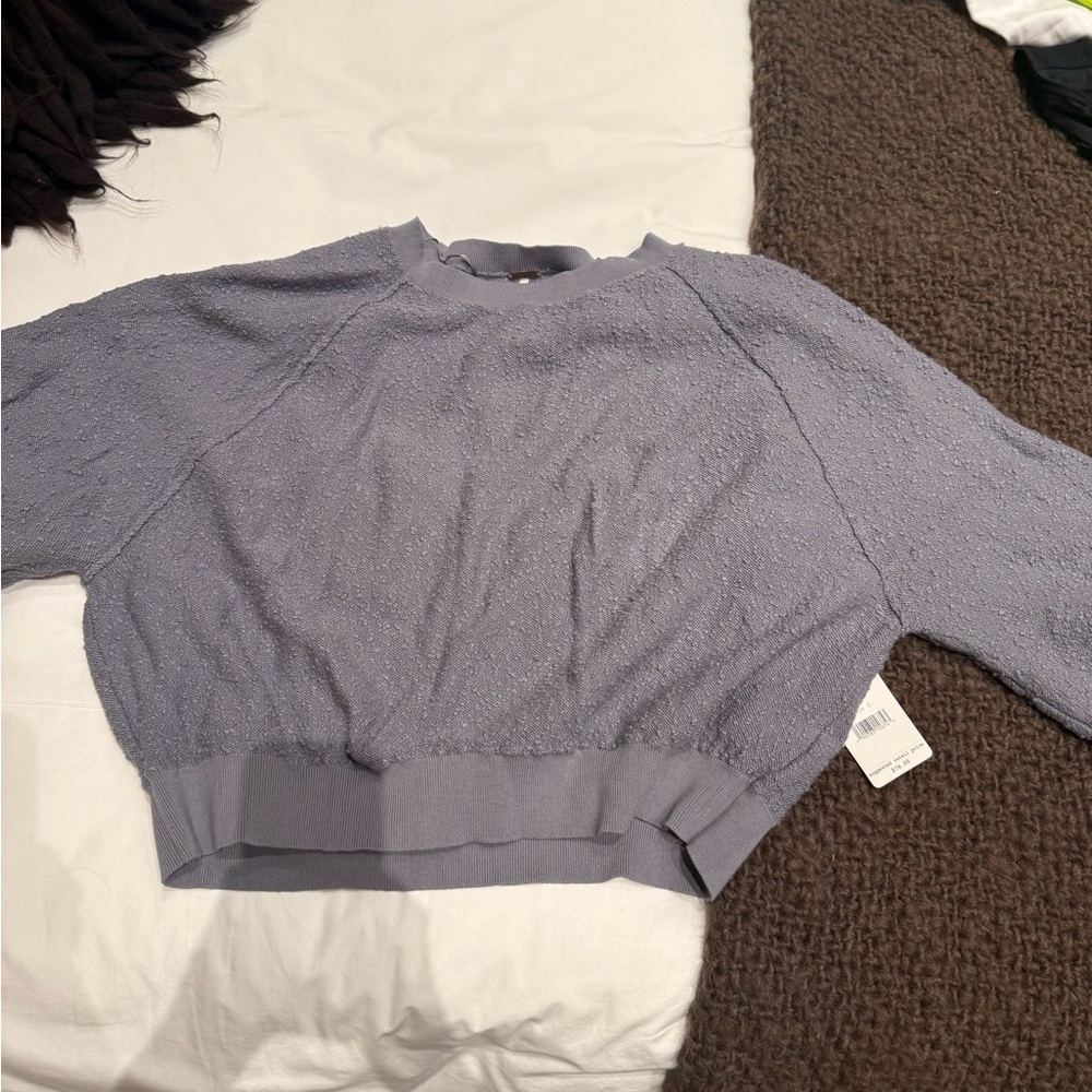 Free People Slate Textured Sweater